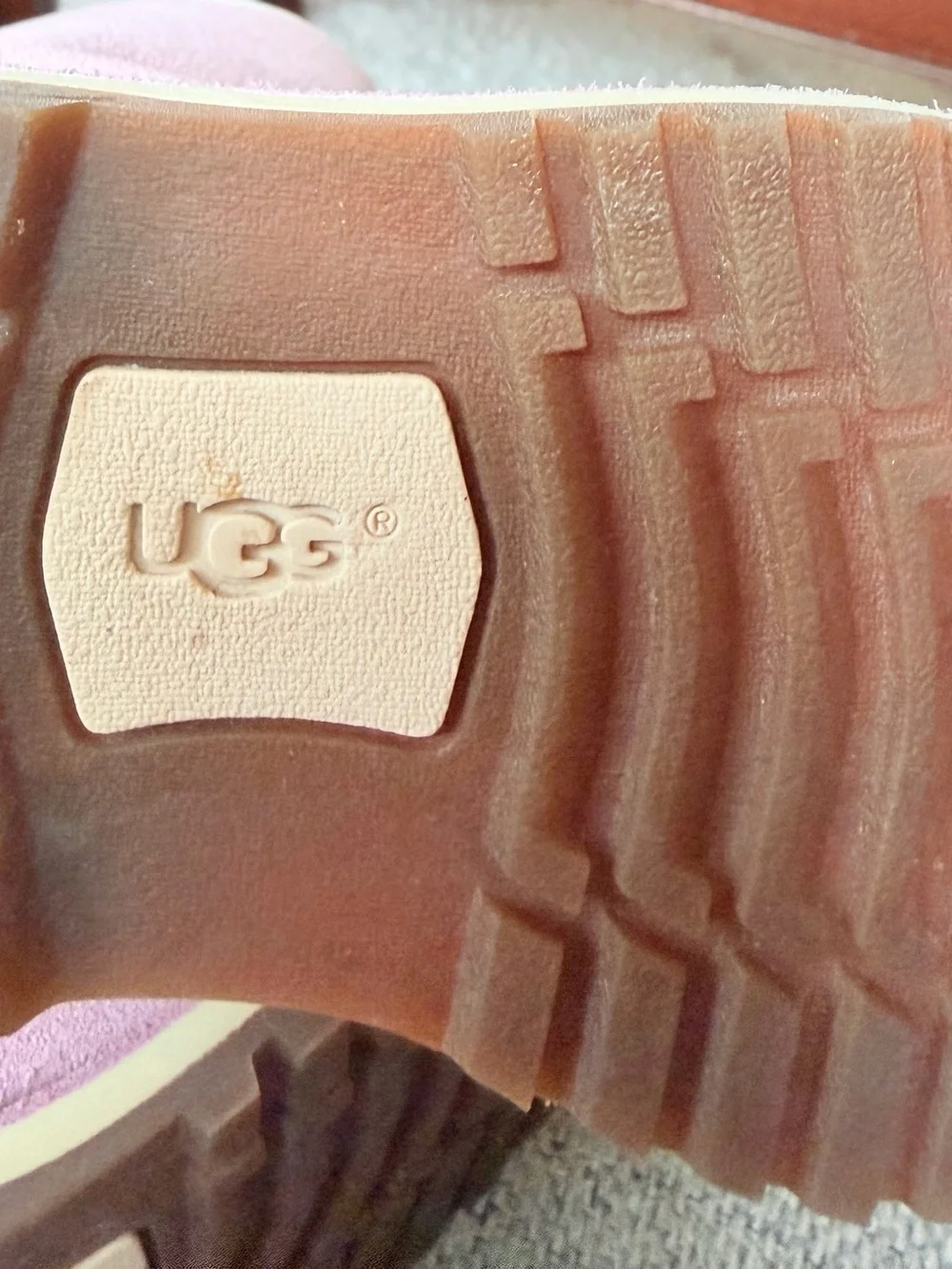 UGG Girls Light Pink Lace-Up Ankle Boots
